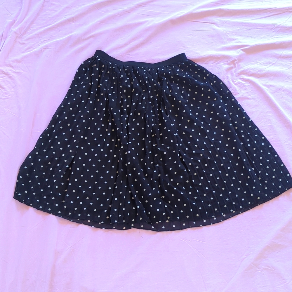 Black & White Tulle Polkadot Skirt